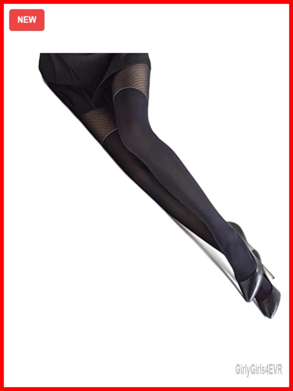 Mock Suspender Tights Over Knee Stockings Illusion Thigh High 20/60 Den